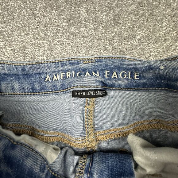 American Eagle Next Level Stretch Hi-Rise Jegging Womens 8 (28x28) Denim Blue - Picture 6 of 11